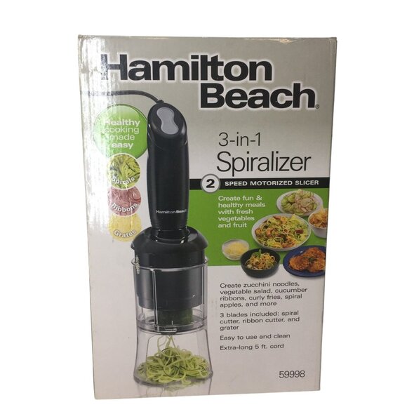 Hamilton Beach 3-In-1 Spiralizer & Motorized Slicer With 2 Speeds - Picture 1 of 5